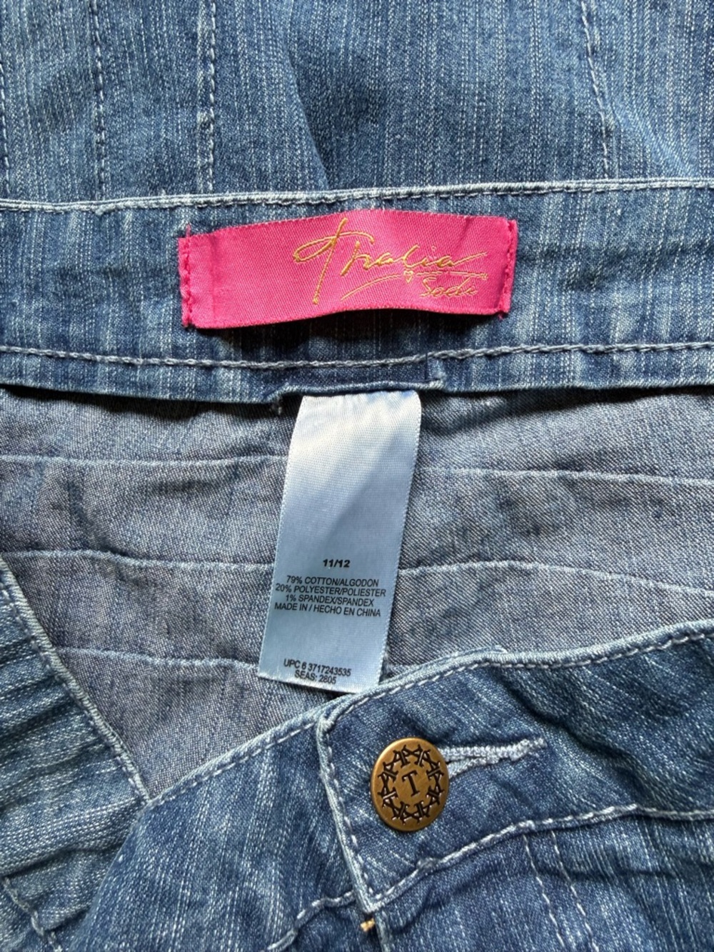Thalia Sodi Y2K Low Rise Flare Jeans Size 11 12 Stretch Denim - Picture 5 of 6